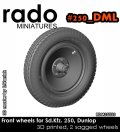 Rado Miniatures[RDM35S59]1/35 WWII ドイツ Sd.Kfz.250シリーズ用自重変形タイヤセット ダンロップタイプ ドラゴン用(2個入)