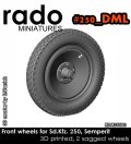 Rado Miniatures[RDM35S60]1/35 WWII ドイツ Sd.Kfz.250シリーズ用自重変形タイヤセット Semperitタイプ ドラゴン用(2個入)