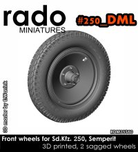 Rado Miniatures[RDM35S60]1/35 WWII ドイツ Sd.Kfz.250シリーズ用自重変形タイヤセット Semperitタイプ ドラゴン用(2個入)