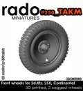 Rado Miniatures[RDM35S63]1/35 WWII ドイツ Sd.Kfz.250シリーズ用自重変形タイヤセット コンチネンタルタイプ タコム用(2個入)