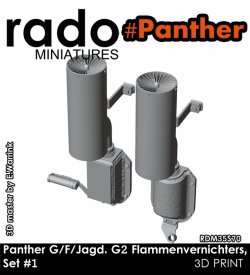 画像1: Rado Miniatures[RDM35S70]1/35 WWII ドイツ パンサーG型/F型/ヤークトパンサーG2型用 消炎マフラーセット＃1(2個入)