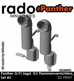 画像1: Rado Miniatures[RDM35S71]1/35 WWII ドイツ パンサーG型/F型/ヤークトパンサーG2型用 消炎マフラーセット＃2(2個入)