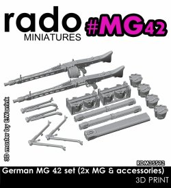 画像1: Rado Miniatures[RDM35S72]1/35 WWII ドイツ MG42機関銃&アクセサリーセット(2丁入)