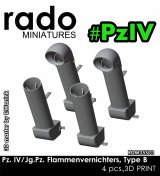 Rado Miniatures[RDM35S73]1/35 WWII ドイツ IV号戦車/IV号駆逐戦車シリーズ用 消炎マフラーセット タイプB(4個入)