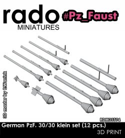 画像1: Rado Miniatures[RDM35S74]1/35 WWII ドイツ パンツァーファウスト30/30クラインセット(12個入)