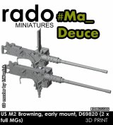 Rado Miniatures[RDM35S89]1/35 WWII アメリカ ブローニングM2 .50口径機関銃 初期型マウント D69820揺架(2個入)