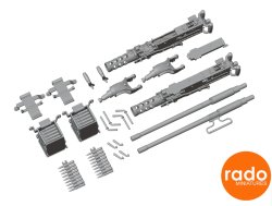 画像2: Rado Miniatures[RDM35S90]1/35 WWII アメリカ ブローニングM2 .50口径機関銃 初期型マウント グースネック(D70627)揺架(2個入)