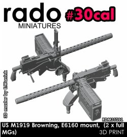画像1: Rado Miniatures[RDM35S91]1/35 WWII アメリカ ブローニングM1919 .30口径機関銃 E6160揺架(2個入)