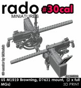Rado Miniatures[RDM35S92]1/35 WWII アメリカ ブローニングM1919 .30口径機関銃 D7431揺架(2個入)