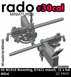 画像1: Rado Miniatures[RDM35S92]1/35 WWII アメリカ ブローニングM1919 .30口径機関銃 D7431揺架(2個入)
