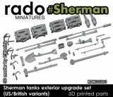 Rado Miniatures[RDM35S93]1/35 WWII アメリカ/イギリス M4シャーマン中戦車用 外装アップグレードセット(米/英軍用)