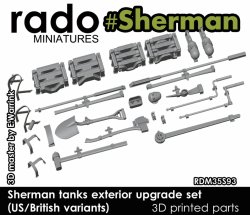 画像1: Rado Miniatures[RDM35S93]1/35 WWII アメリカ/イギリス M4シャーマン中戦車用 外装アップグレードセット(米/英軍用)