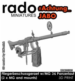 画像1: Rado Miniatures[RDM35S95]1/35 WWII ドイツ 対空機銃架 w/MG34車載用機関銃(2個入)