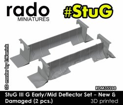 画像1: Rado Miniatures[RDM35S98]1/35 WWII ドイツ III号突撃砲 初期型排気ディフレクター(2個入)