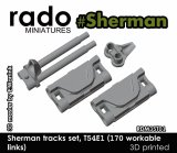 Rado Miniatures[RDM35T01]1/35 WWII アメリカ M4シャーマン中戦車 T54E1型連結可動履帯(170枚入)