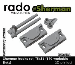 画像1: Rado Miniatures[RDM35T01]1/35 WWII アメリカ M4シャーマン中戦車 T54E1型連結可動履帯(170枚入)