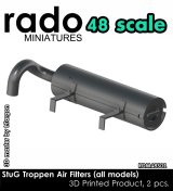 Rado Miniatures[RDM48S01]1/48 WWII ドイツ III号突撃砲 熱帯地用エアフィルター(2個入)