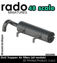 Rado Miniatures[RDM48S01]1/48 WWII ドイツ III号突撃砲 熱帯地用エアフィルター(2個入)