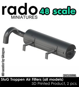 画像1: Rado Miniatures[RDM48S01]1/48 WWII ドイツ III号突撃砲 熱帯地用エアフィルター(2個入) (1)