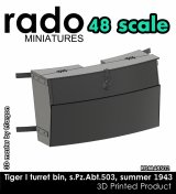Rado Miniatures[RDM48S02]1/48 WWII ドイツ 第503重戦車大隊タイガーI重戦車用 砲塔雑具箱 1943年クルスク
