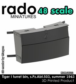 画像1: Rado Miniatures[RDM48S02]1/48 WWII ドイツ 第503重戦車大隊タイガーI重戦車用 砲塔雑具箱 1943年クルスク