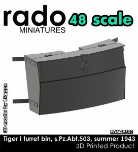 画像1: Rado Miniatures[RDM48S02]1/48 WWII ドイツ 第503重戦車大隊タイガーI重戦車用 砲塔雑具箱 1943年クルスク (1)