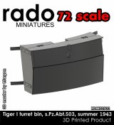 Rado Miniatures[RDM72S02]1/72 WWII ドイツ 第503重戦車大隊タイガーI重戦車用 砲塔雑具箱 1943年クルスク