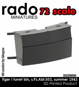 画像1: Rado Miniatures[RDM72S02]1/72 WWII ドイツ 第503重戦車大隊タイガーI重戦車用 砲塔雑具箱 1943年クルスク (1)