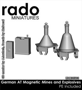 画像1: Rado Miniatures[RDM35S03]1/35 WWII ドイツ対戦車吸着地雷/梱包爆薬セット エッチングパーツ/デカール付 (1)