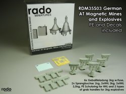 画像2: Rado Miniatures[RDM35S03]1/35 WWII ドイツ対戦車吸着地雷/梱包爆薬セット エッチングパーツ/デカール付