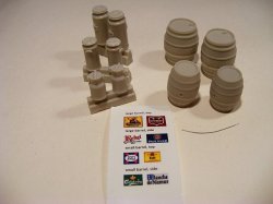 画像1: Reality in Scale[RIS35150]ビア樽とミルク缶(10ケセット)デカール付