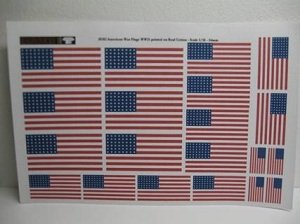 画像1: Reality in Scale[RIS35182]本物の布地に印刷されたWWII時の米軍星条旗セット (1)