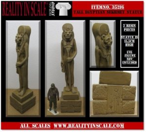 画像1: Reality in Scale[RIS35216]高いエジプトのセクメトの彫像 (1)