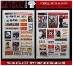 画像1: Reality in Scale[RIS35226]ロードサイン/ポスター WWII -ドイツ セット 1