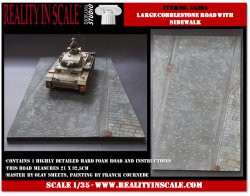 画像1: Reality in Scale[RIS35305]1/35 ポリウレタンシート歩道付き敷石畳道路