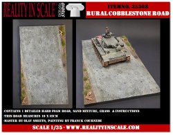 画像1: Reality in Scale[RIS35308]1/35 ポリウレタンシート雑草の生えた歩道と地方の石畳道路