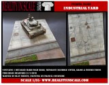 Reality in Scale[RIS35309]1/35 ポリウレタンシート雑草の生えた貨車線路と工場内コンクリ道路 マンホール付
