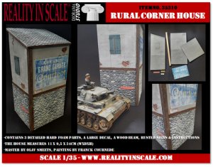 画像1: Reality in Scale[RIS35310]1/35 フランスの家屋角 壁面看板用デカール付 (1)