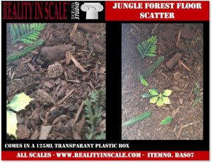 画像1: Reality in Scale[BAS07]地面ベース素材セット ジャングルの地面 (1)