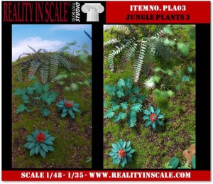 画像1: Reality in Scale[PLA03]ジャングルの植物セット その3 (1)