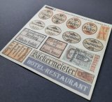 Reality in Scale[RIS35290]1/35 売店名/業種名別店頭木製看板 ドイツ語セット3