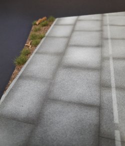 画像5: Reality in Scale[RIS35307]1/35 ポリウレタンシート雑草の生えた歩道とコンクリート舗装路 マンホール付