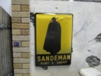 Reality in Scale[SIGN04]本物のエナメル塗り看板 "サンデマン" - 49x34mm