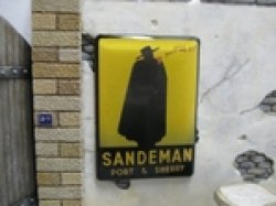 画像1: Reality in Scale[SIGN04]本物のエナメル塗り看板 "サンデマン" - 49x34mm