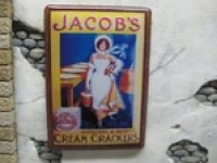 Reality in Scale[SIGN08]本物のエナメル塗り看板 "ジェイコブズ" - 49x34mm