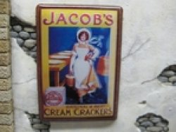 画像1: Reality in Scale[SIGN08]本物のエナメル塗り看板 "ジェイコブズ" - 49x34mm