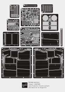 画像1: ロコムモデル [RCAF35A12]1/35 WWII独 ヤークトティーガー 初期型 エッチングフルセット(DML用) (1)