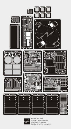 画像1: ロコムモデル [RCAF35A18]1/35 WWII独 パンターD型 極初期/初期 エッチングフルセット(タミヤ用)