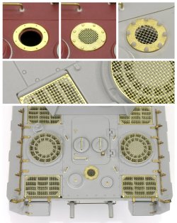 画像2: ロコムモデル[RCAF35G05]1/35 WWII 独 パンターD/A型ラジエター用メッシュスクリーン(ドラゴン/MENG用)