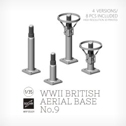 画像1: ロコムモデル[RCRP35029]1/35 WWII イギリス軍 英国軍用アンテナ基部セットNo.9(4バージョン)8個入